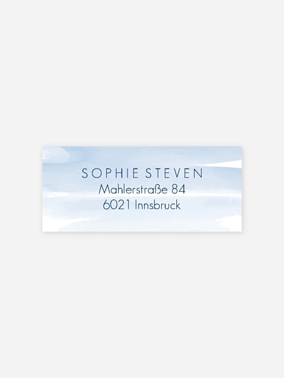 Absenderaufkleber Konfirmation und Kommunion Save the Date Aquarellbild