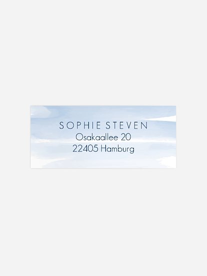Absenderaufkleber Konfirmation und Kommunion Save the Date Aquarellbild