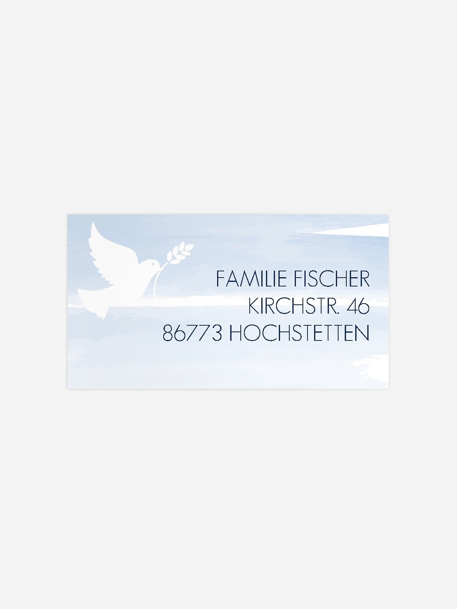 Empfängeraufkleber Konfirmation und Kommunion Save the Date Aquarellbild