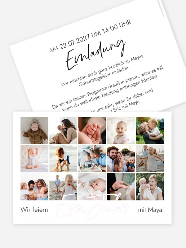 Kindergeburtstagseinladung First Year II