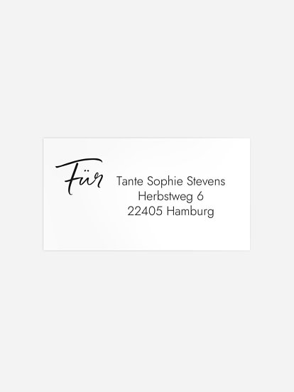 Empfängeraufkleber Geburtstag First Year II