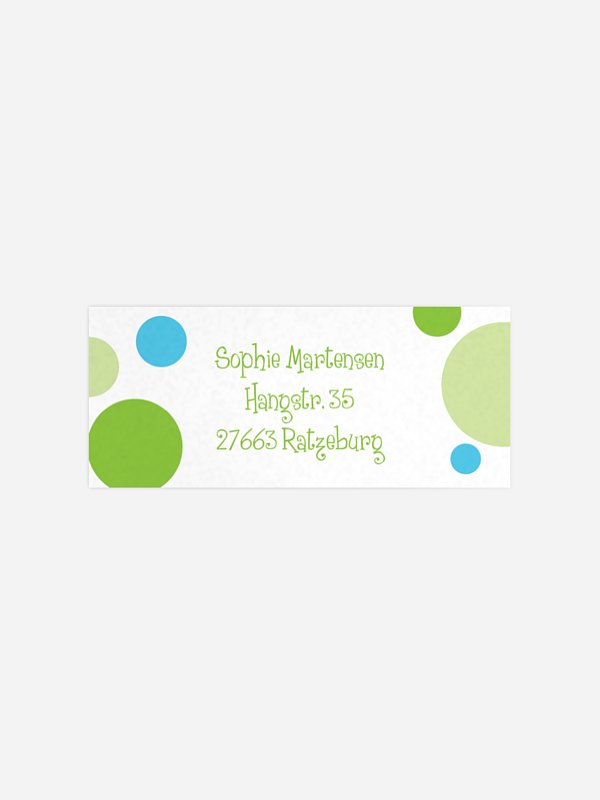 Absenderaufkleber Geburtstag Konfetti