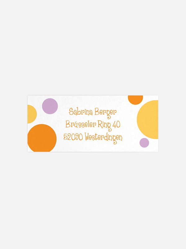 Absenderaufkleber Einschulung Konfetti