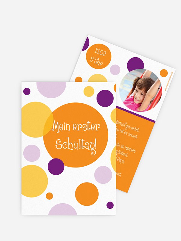 Einladung Einschulung Konfetti