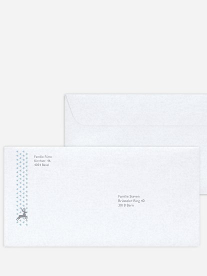 Bedruckte Umschläge Weihnachten Sternensprung