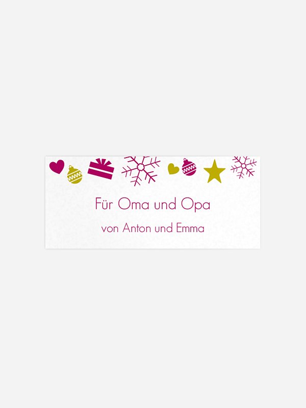 Geschenkaufkleber Weihnachten X-Elements