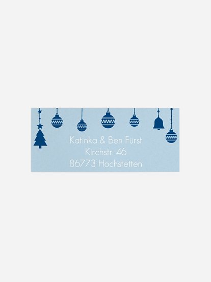 Absenderaufkleber Weihnachten Kugelhirsch