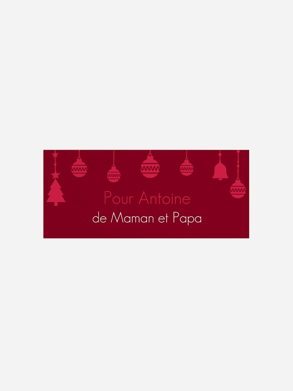 Étiquette cadeau Noël Noël enchanté
