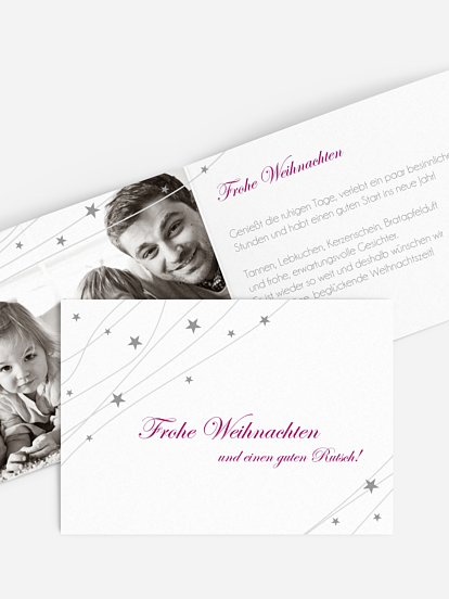 Weihnachtskarte Sternenband