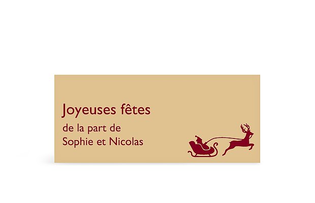 Étiquette cadeau Noël Traîneau