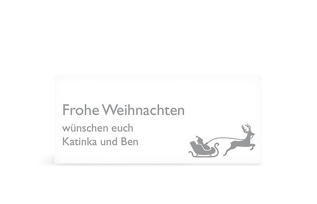 Geschenkaufkleber Weihnachten Schlitten