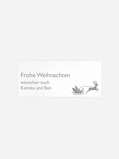 Geschenkaufkleber Weihnachten Schlitten