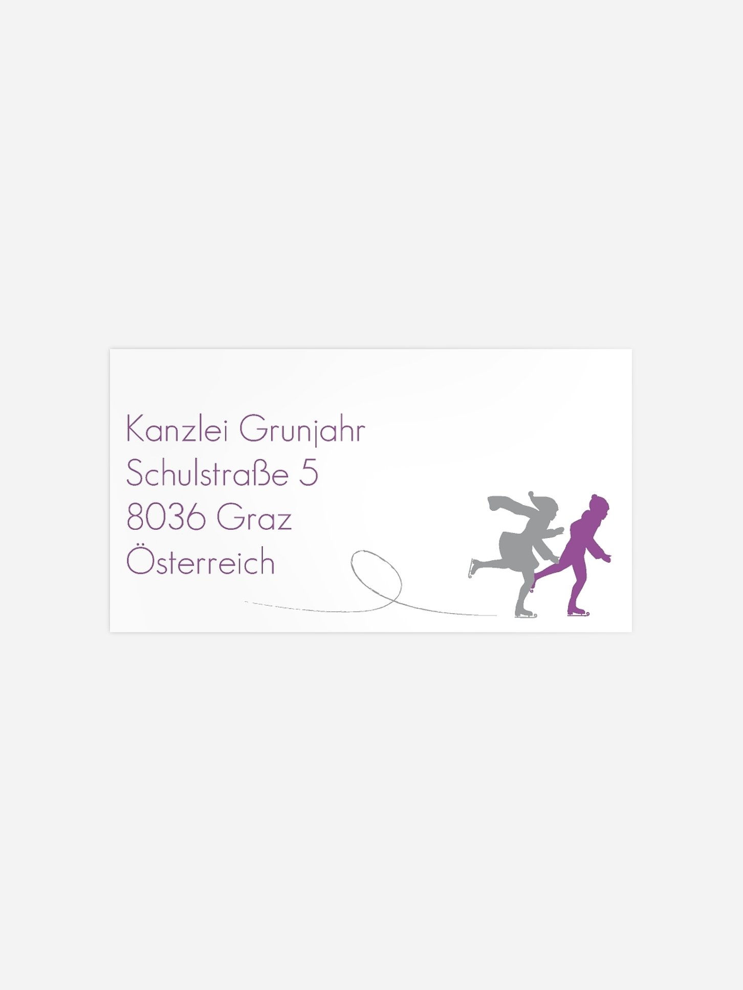Empfängeraufkleber geschäftl. Weihnachten Eistanz