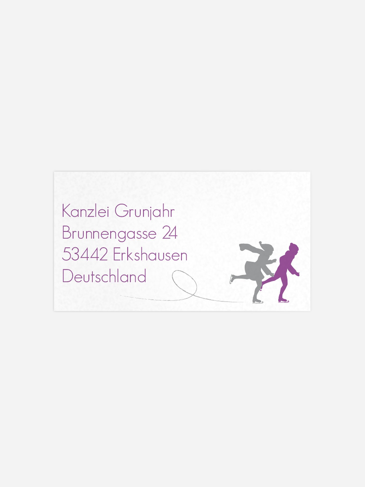 Empfängeraufkleber geschäftl. Weihnachten Eistanz