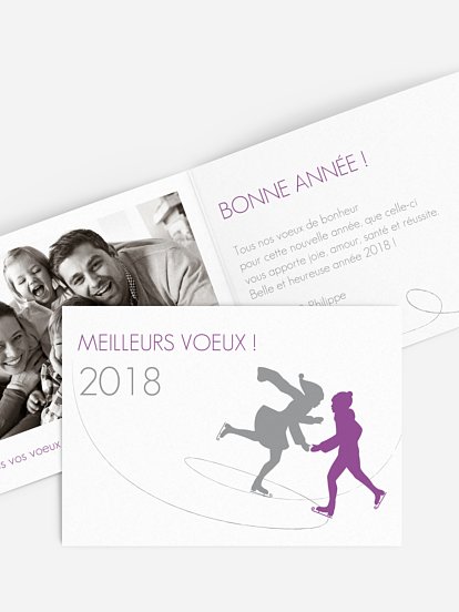 Carte de voeux Danse sur glace