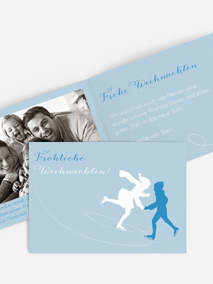 Weihnachtskarte Eistanz