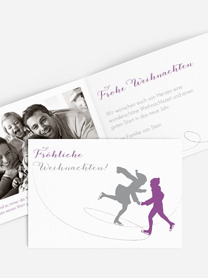 Weihnachtskarte Eistanz