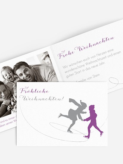 Weihnachtskarte Eistanz