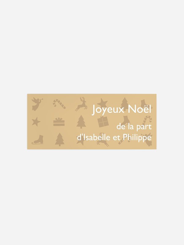 Étiquette cadeau Noël Festive