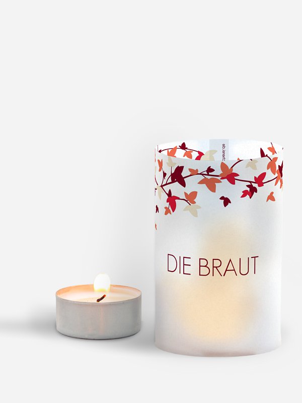 Tischkarte Hochzeit Blättertanz