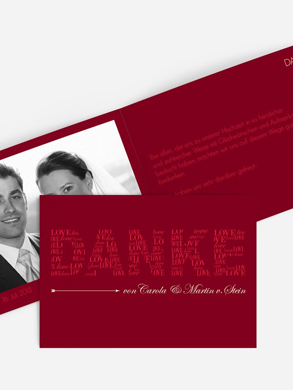 Dankeskarte Hochzeit Liebevoll