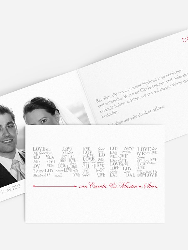 Dankeskarte Hochzeit Liebevoll