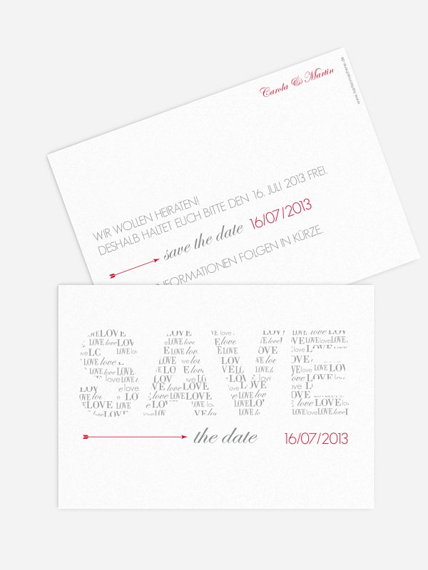 Save-the-Date Karte Liebevoll