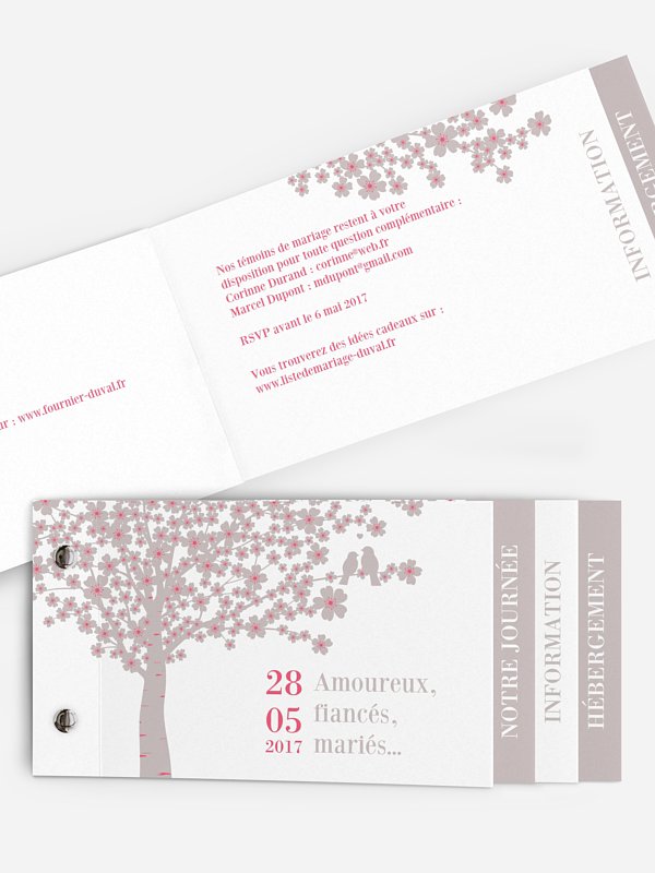 Faire-part mariage Fleurs de cerisier