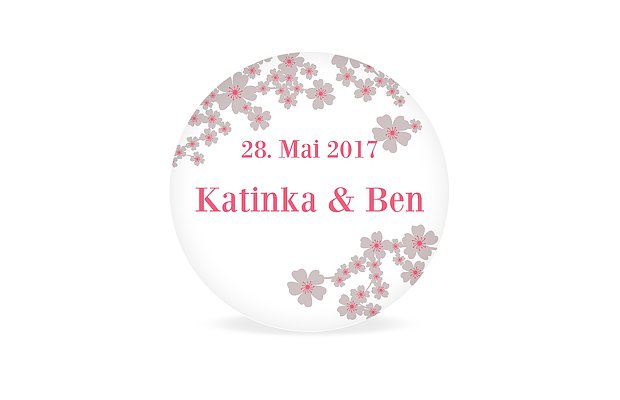 Geschenkaufkleber Hochzeit Kirschblüten