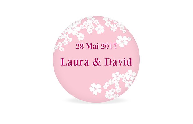 Étiquette cadeau mariage Fleurs de cerisier
