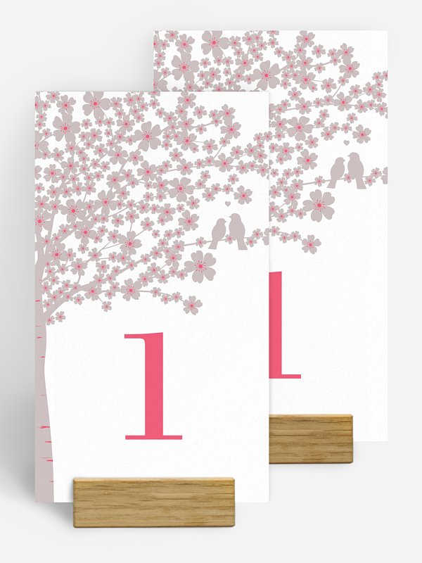 Tischnummer Kirschblüten