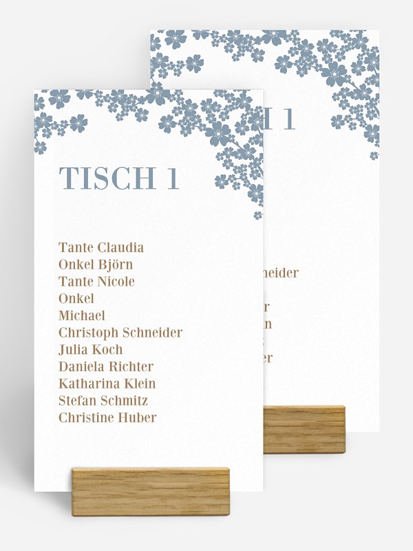 Gruppentischkarte Kirschblüten