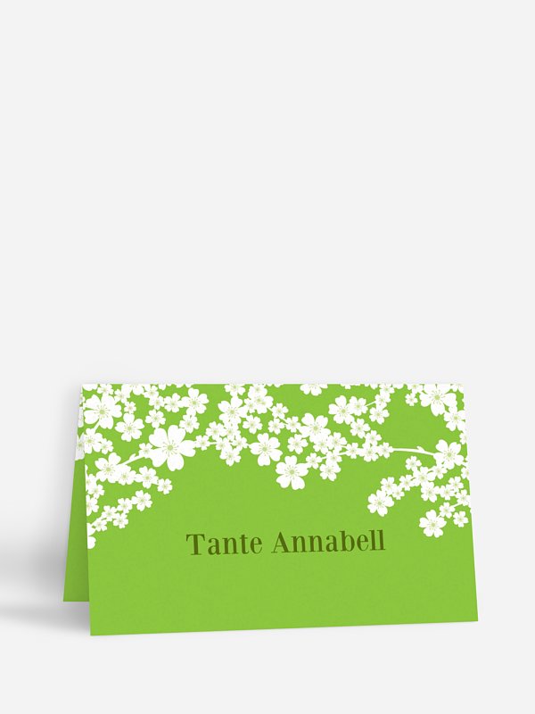 Tischkarte Hochzeit Kirschblüten