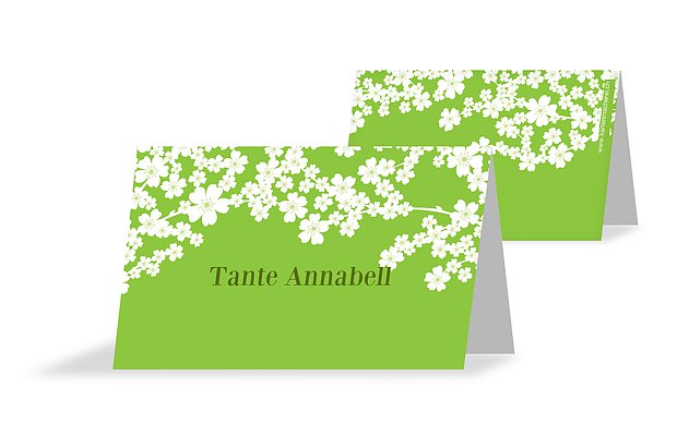 Tischkarte Hochzeit Kirschblüten