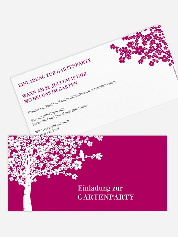Partyeinladung Kirschblüten
