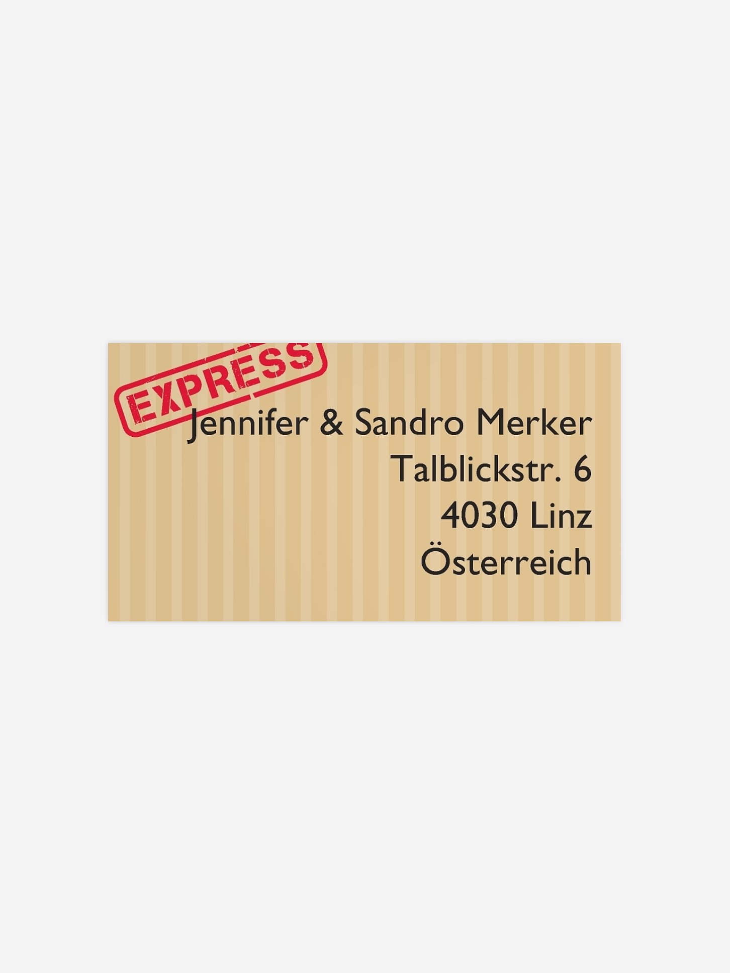 Empfängeraufkleber Umzug Umzugskarton