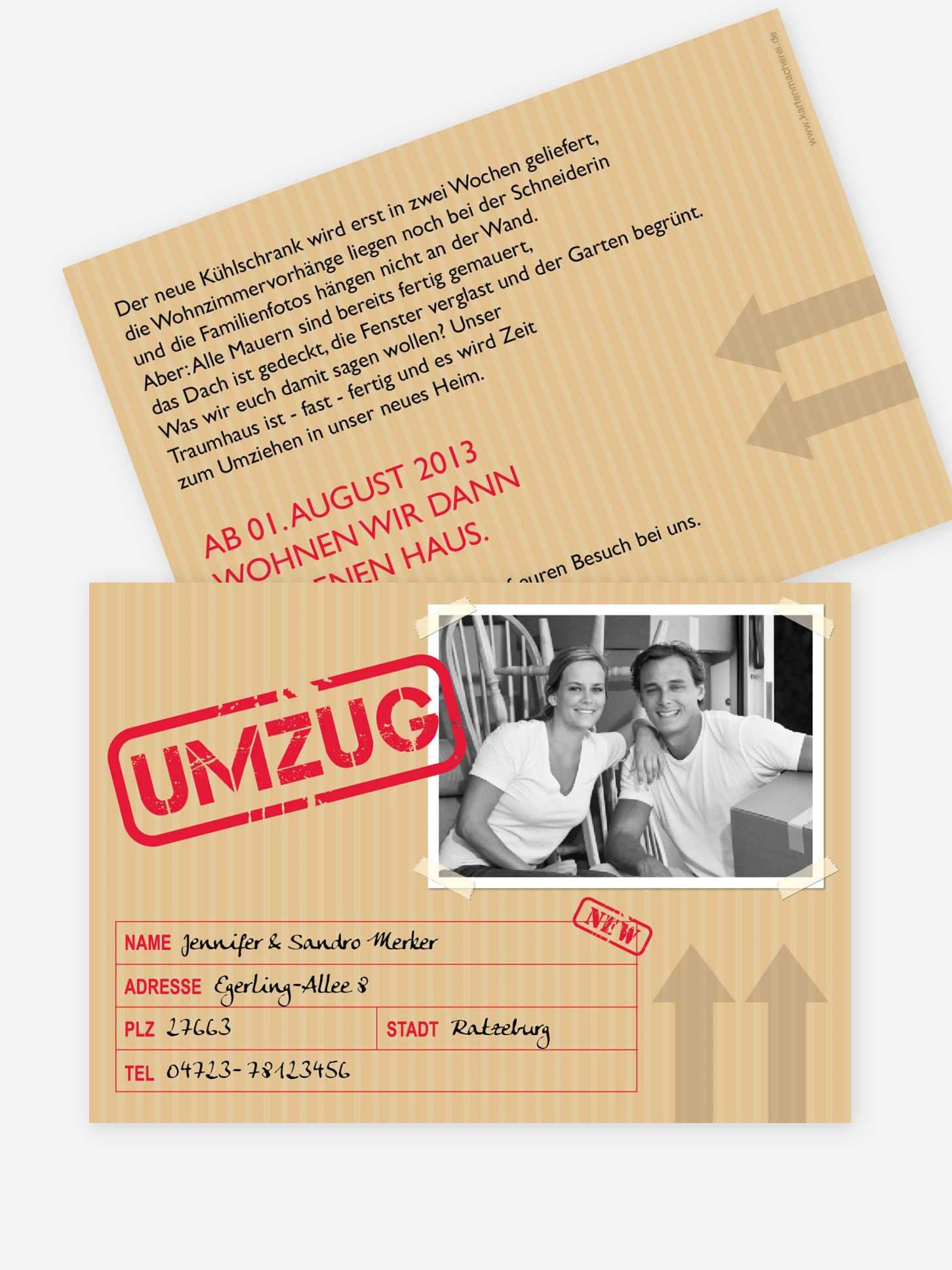 Umzugskarte Umzugskarton