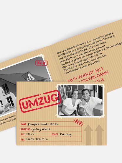 Umzugskarte Umzugskarton