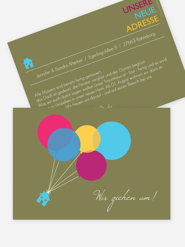 Haus an Luftballon