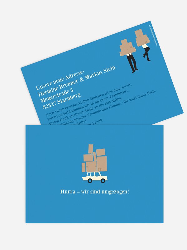 Umzugskarte Umzugsauto