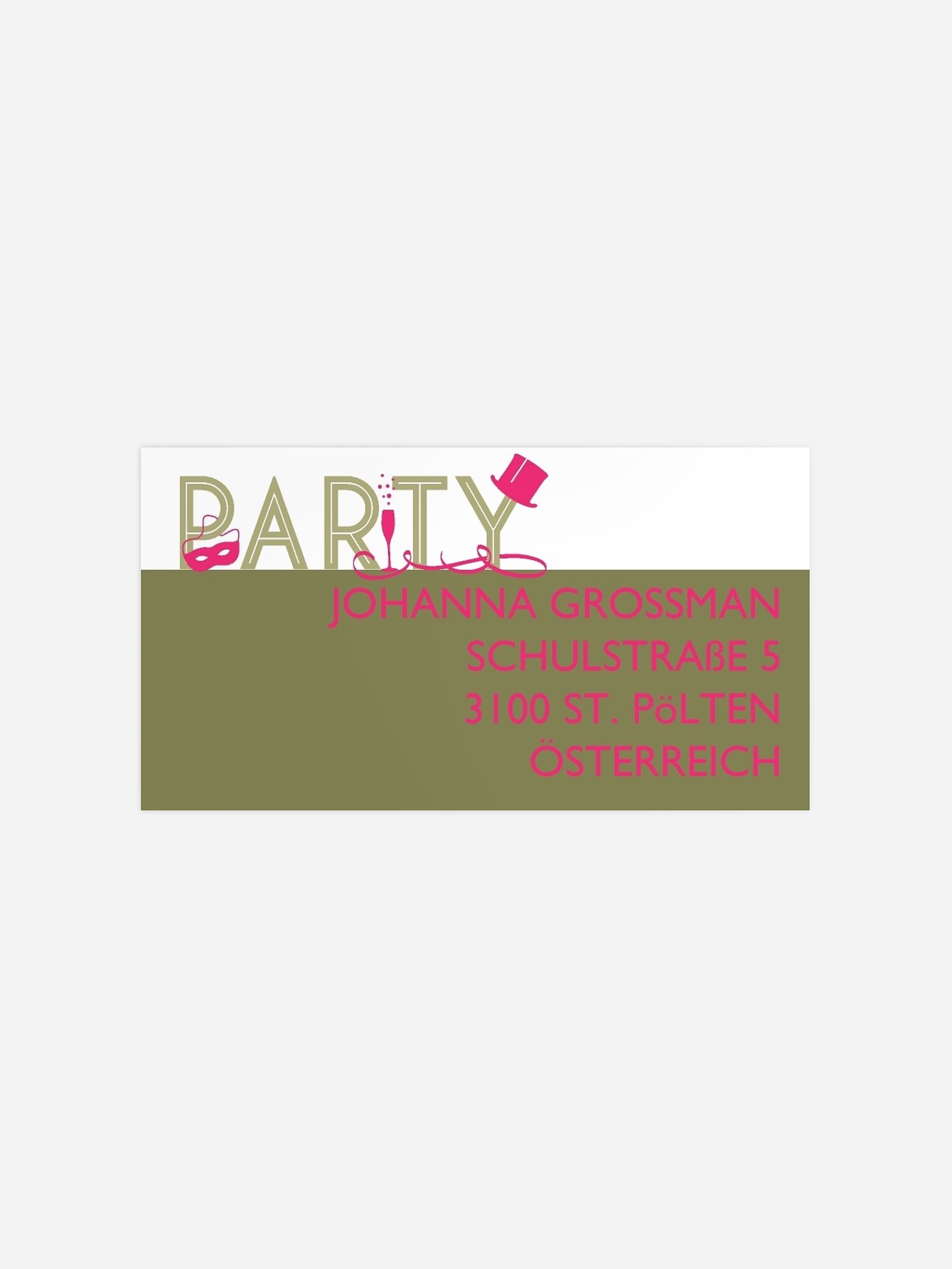 Empfängeraufkleber Party Partylaune