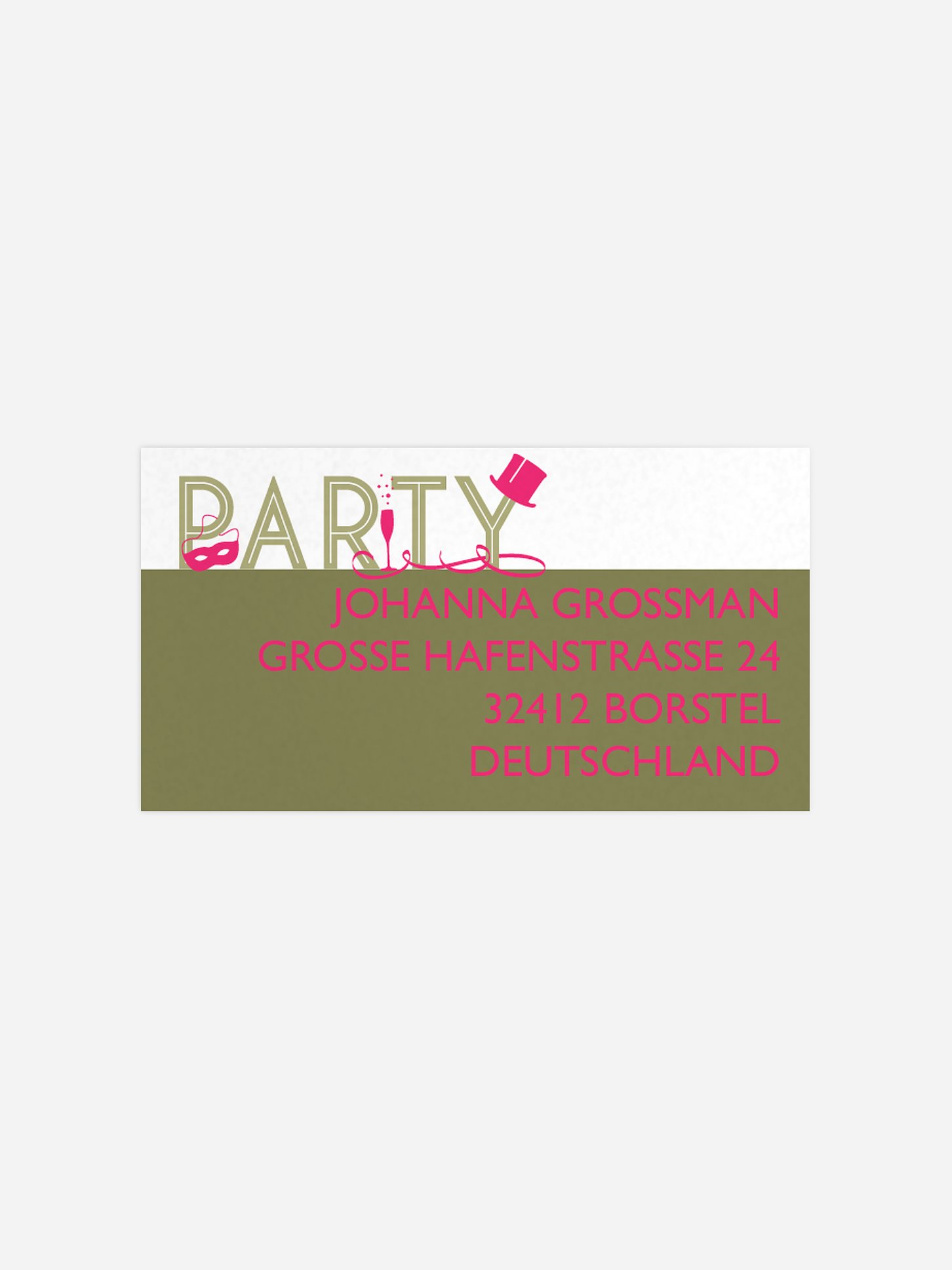 Empfängeraufkleber Party Partylaune