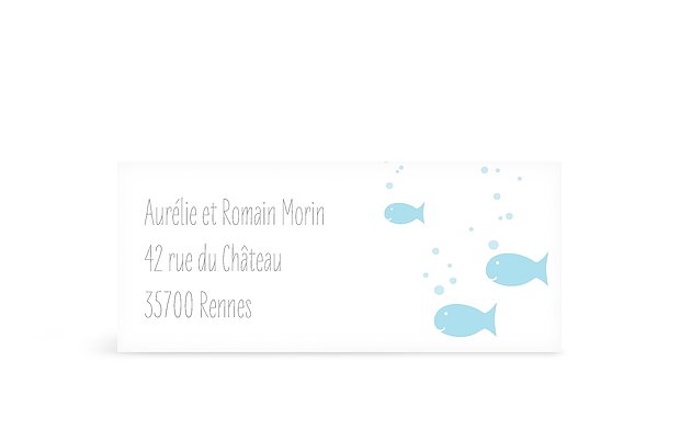Étiquette expéditeur baptême Bienvenue