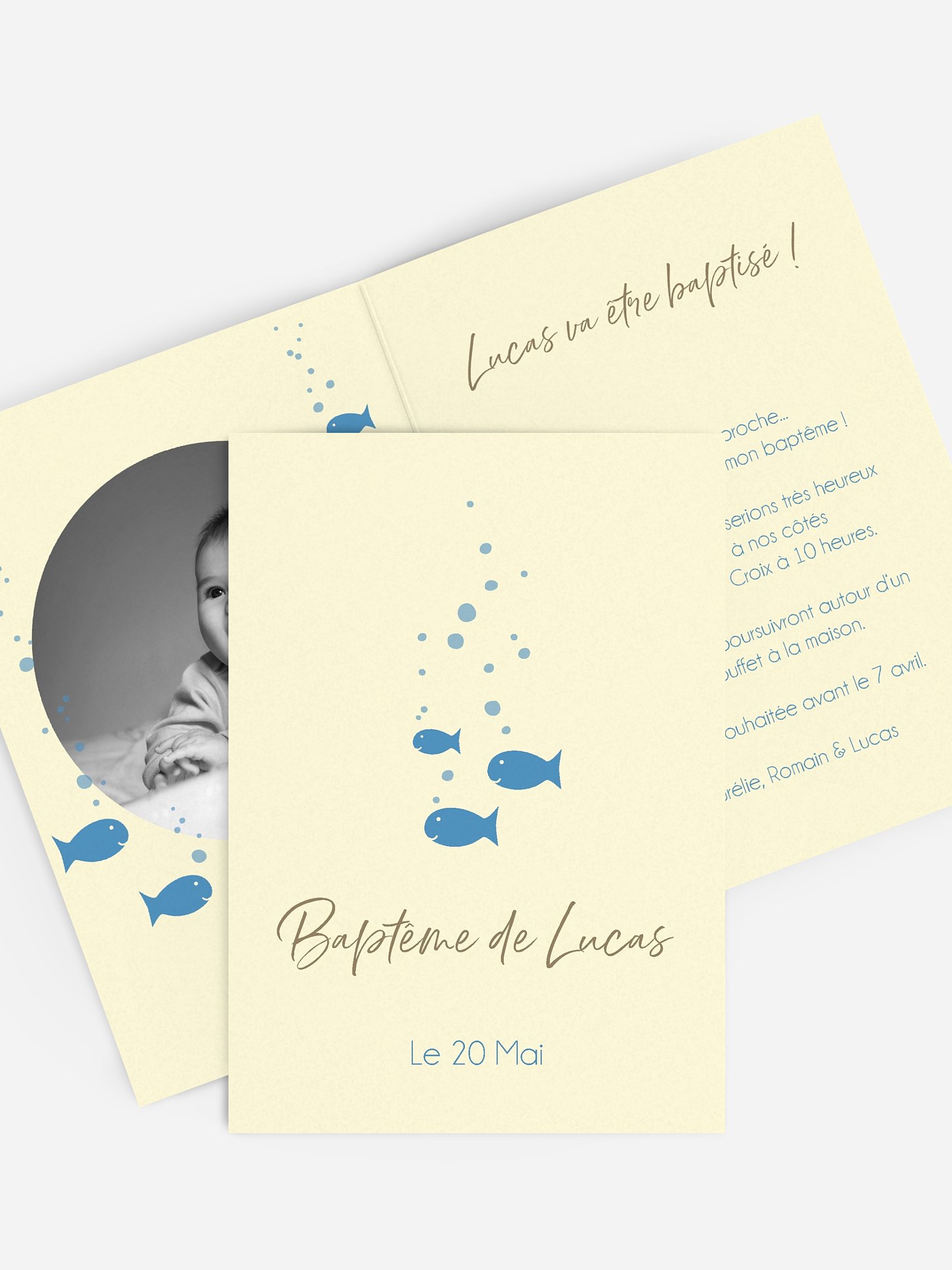 Faire-part baptême Bienvenue