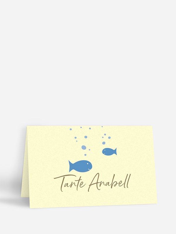 Tischkarte Taufe Neuzugang