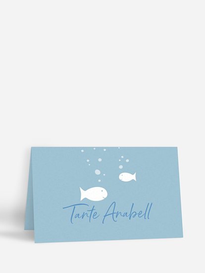 Tischkarte Taufe Neuzugang