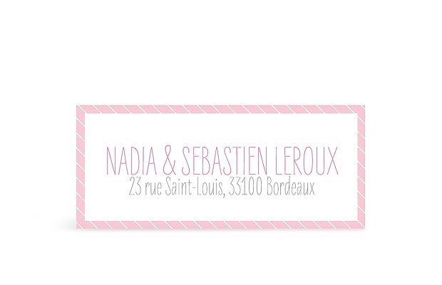 Étiquette expéditeur naissance Fanion