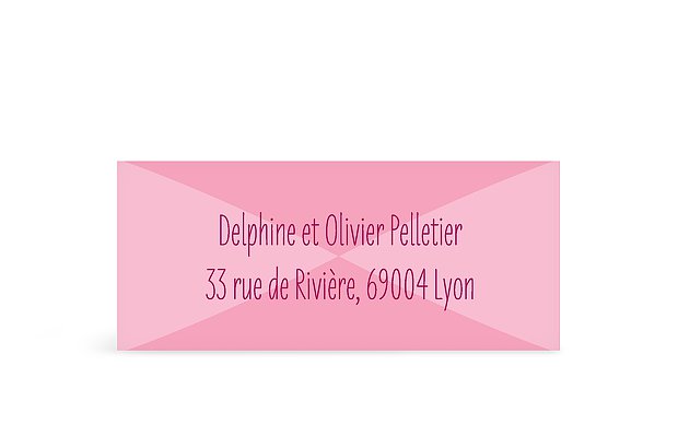 Étiquette expéditeur naissance Ruban satiné