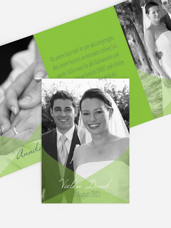 Dankeskarte Hochzeit Seidentuch