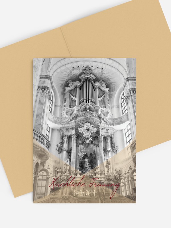 Kirchenheft Hochzeit Seidenband